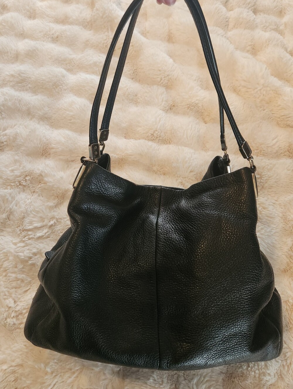 Authentic Coach Black Leather Shoulder Bag - Picture 1 of 5